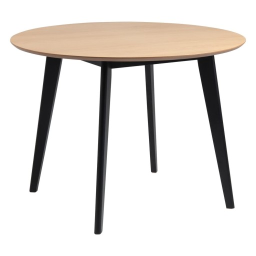 Masă dining în decor de stejar Actona Roxby, ø 105 cm