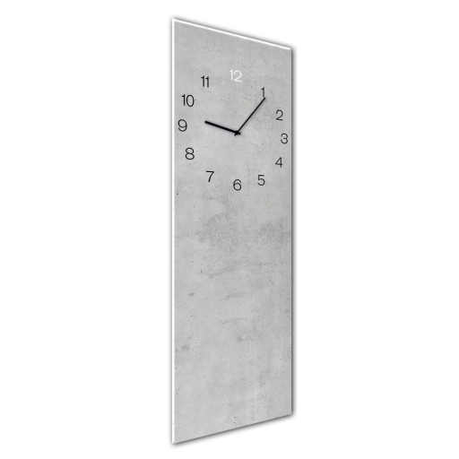 Ceas de perete Styler Glassclock Concrete, 20 x 60 cm