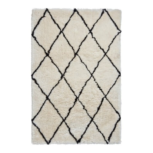 Covor Think Rugs Morocco, 120 x 170 cm, bej-negru