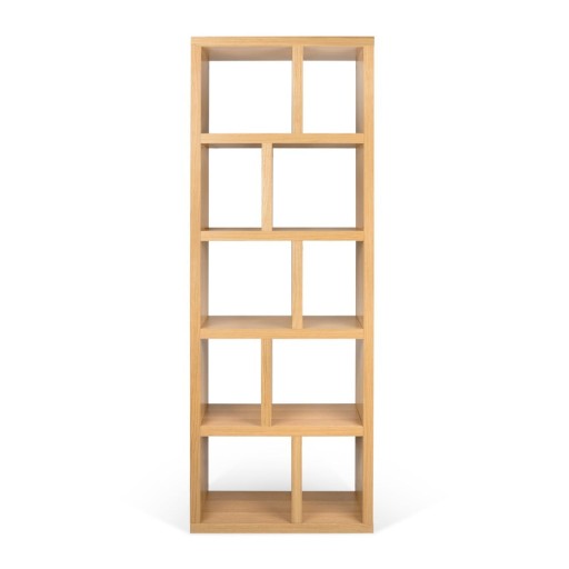 Bibliotecă în culoare naturală cu aspect de lemn de stejar 70x198 cm Berlin – TemaHome