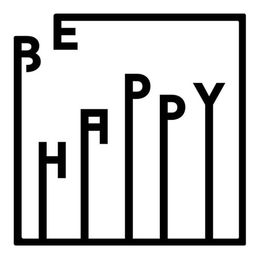 Decorațiune din metal pentru perete Be Happy