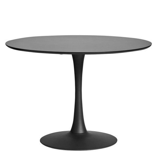 Masă rotundă pentru dining Marckeric Oda, ø 110 cm, negru