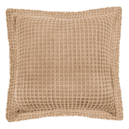 Pernă decorativă din bumbac Tiseco Home Studio Waffle, 45 x 45 cm, bej