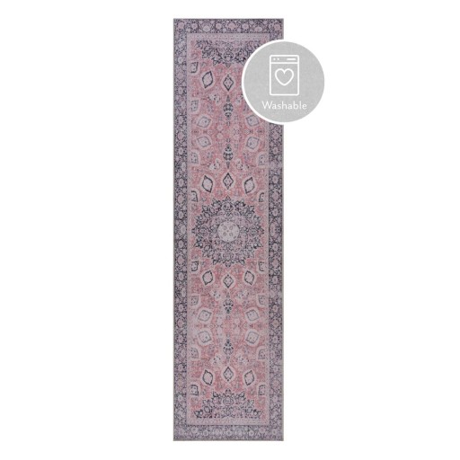 Covor tip traversă roz lavabil 60x230 cm FOLD Somerton – Flair Rugs