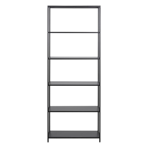 Bibliotecă neagră din metal 70x185 cm Newcastle – Actona