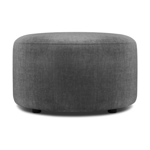 Puf din catifea Mazzini Sofas Debbie, ø 68 cm, gri