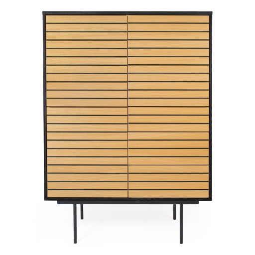 Comodă cu aspect de lemn de stejar Woodman Stripe Oak