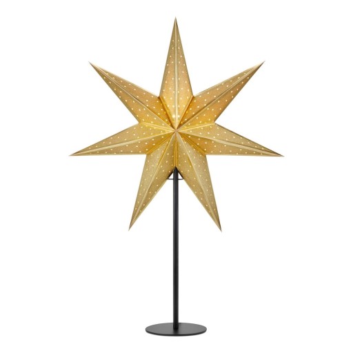 Decorațiune luminoasă aurie ø 45 cm cu model de Crăciun Glitter – Markslöjd