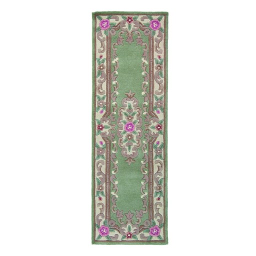 Covor din lână Flair Rugs Aubusson, 67 x 210 cm, verde