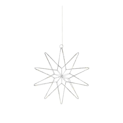 Decorațiune luminoasă argintie ø 31 cm cu model de Crăciun Gleam – Markslöjd