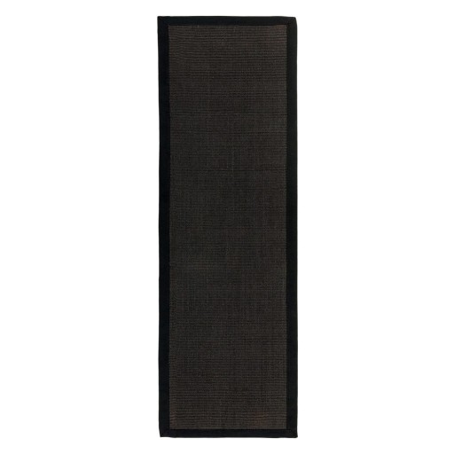 Covor negru tip traversă 240x68 cm Sisal - Asiatic Carpets