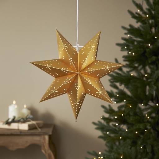 Decorațiune luminoasă de Crăciun de culoare aurie ø 45 cm Classic - Star Trading