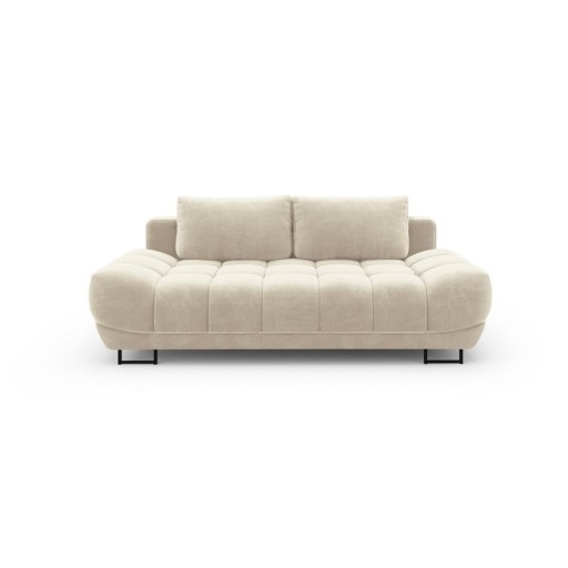 Canapea extensibilă cu 3 locuri și tapițerie de catifea Windsor & Co Sofas Cirrus, bej