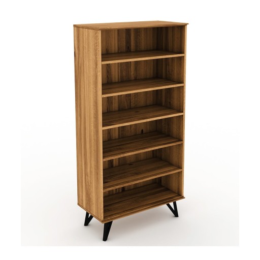 Bibliotecă din lemn de stejar 91x185 cm Golo - The Beds