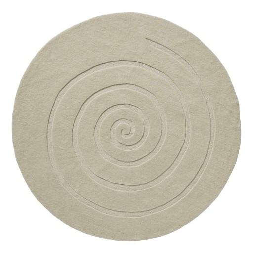 Covor rotund din lână Think Rugs Spiral, ⌀ 140 cm, crem fildeș