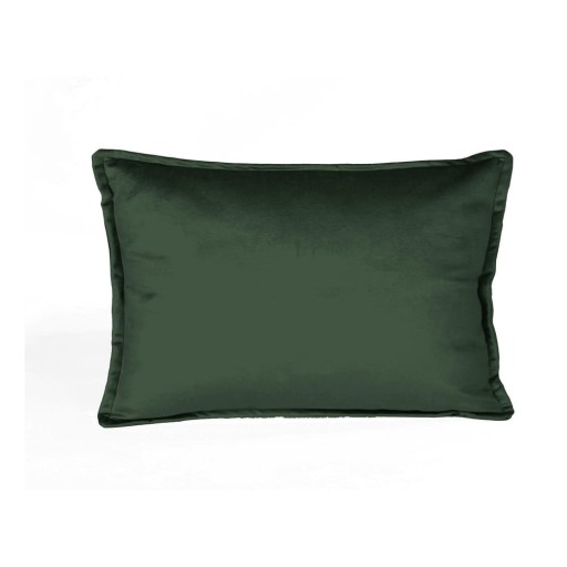 Pernă cu husă din catifea Velvet Atelier Dark, 50 x 35 cm, verde închis