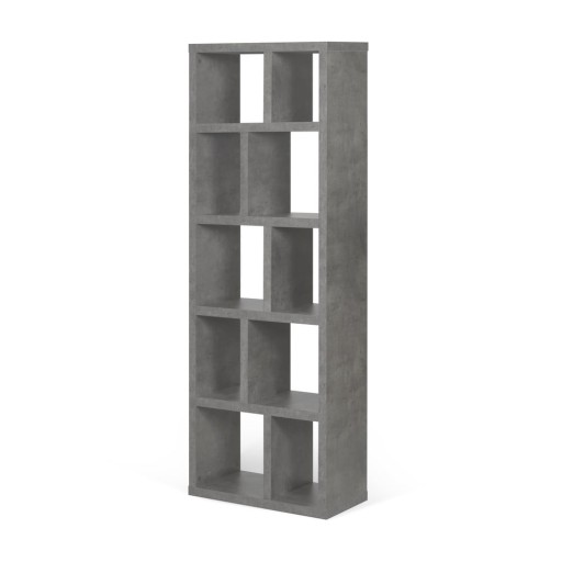 Bibliotecă gri cu aspect de beton 70x198 cm Berlin – TemaHome