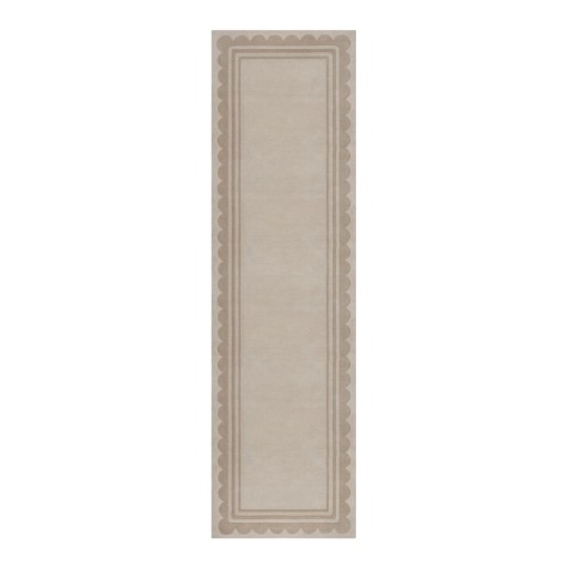 Covor tip traversă bej 230x80 cm Scallop - Flair Rugs