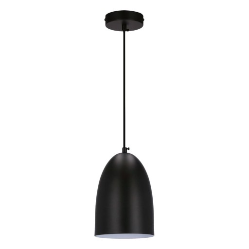 Lustră neagră cu abajur din metal ø 14 cm Icaro – Candellux Lighting