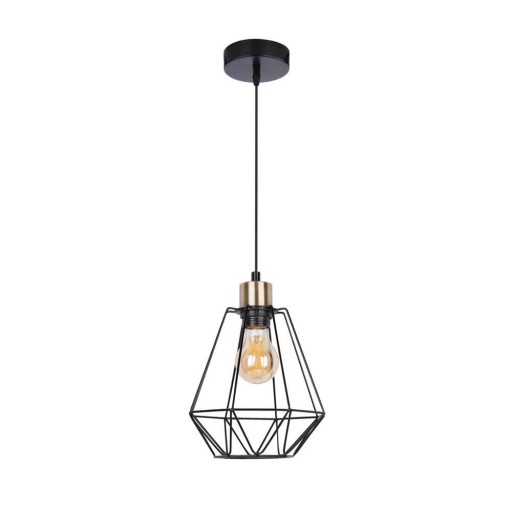 Lustră neagră din metal ø 19 cm Primo – Candellux Lighting