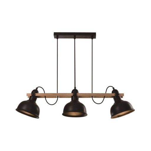 Lustră neagră cu abajur din metal 18x78 cm Reno – Candellux Lighting