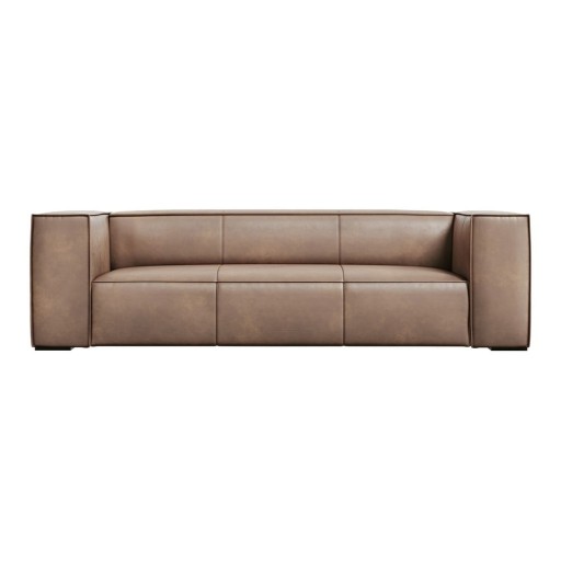 Canapea maro deschis cu tapițerie din piele 227 cm Madame – Windsor & Co Sofas