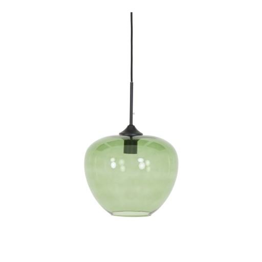 Lustră verde cu abajur din sticlă ø 30 cm Mayson – Light & Living