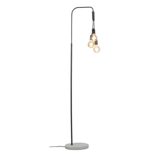 Lampadar negru/gri cu abajur din metal (înălțime 190 cm) Oslo – it's about RoMi