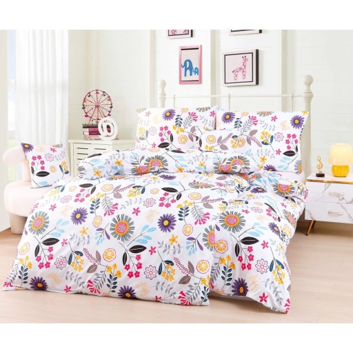 Lenjerie de pat din microsatin pentru pat de o persoană cu 6 piese 140x200 cm Lucy – My House