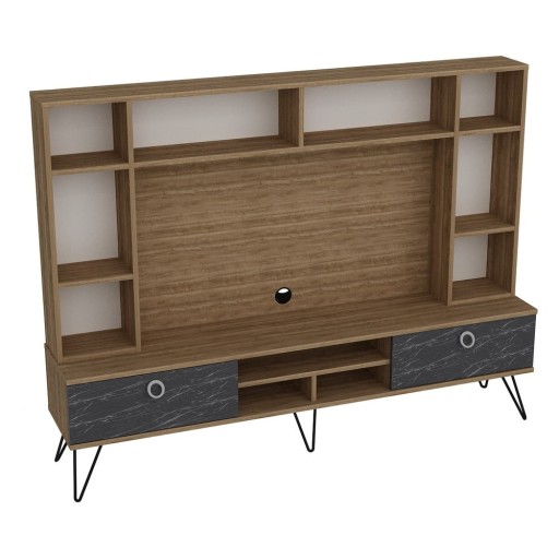 Mobilier TV gri-maro 180x136 cm Lorenz - Kalune Design