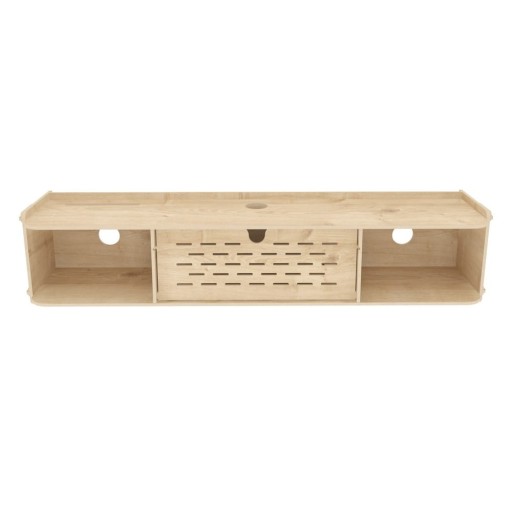 Comodă TV cu aspect de lemn de stejar 116,5x19,5 cm Sima – Kalune Design