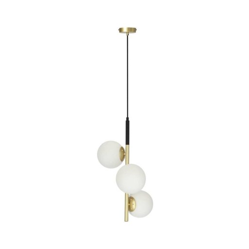 Lustră aurie cu abajur din sticlă 32.5x32.5 cm Duo – Candellux Lighting