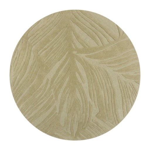 Covor verde rotund din lână ø 160 cm Lino Leaf – Flair Rugs