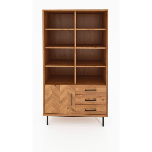 Bibliotecă din lemn de stejar 97x176 cm Abies – The Beds