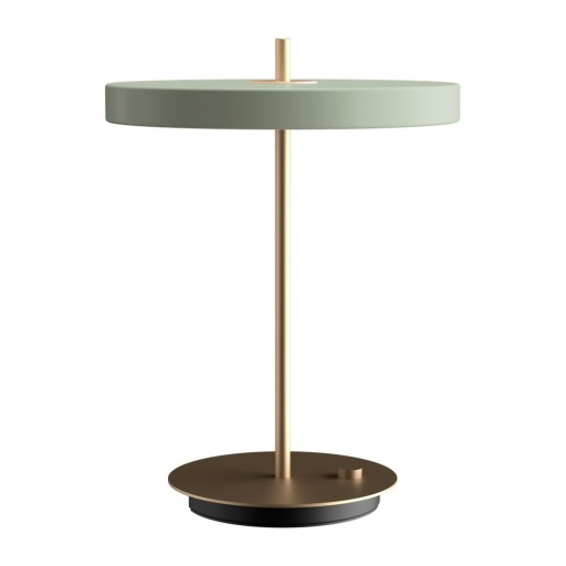 Veioză verde-deschis LED cu intensitate reglabilă cu abajur din metal (înălțime 41,5 cm) Asteria Table – UMAGE