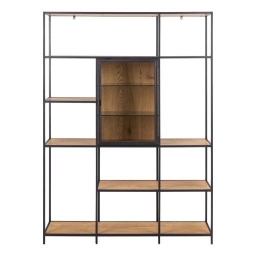 Bibliotecă cu aspect de lemn de stejar 135x185 cm Seaford – Actona