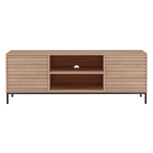 Masă TV în culoare naturală cu aspect de lemn de stejar 140x50 cm Celine - Støraa