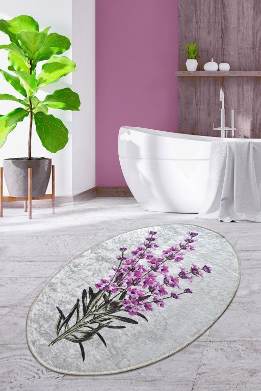 Covor, Lavender Oval DJT , 60x90 cm, Catifea, Multicolor