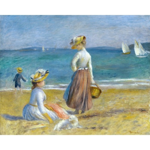 Reproducere tablou Auguste Renoir - Figures on the Beach, 50 x 40 cm