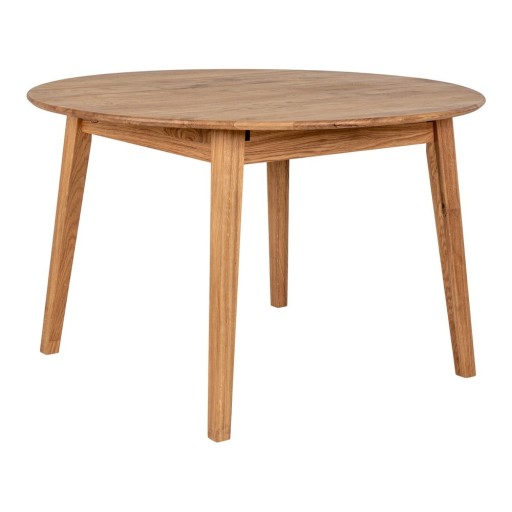 Masă de dining rotundă extensibilă din lemn de stejar ø 118 cm Metz – House Nordic