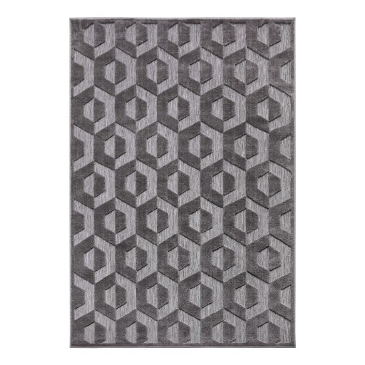 Covor gri antracit 133x190 cm Iconic Hexa – Hanse Home