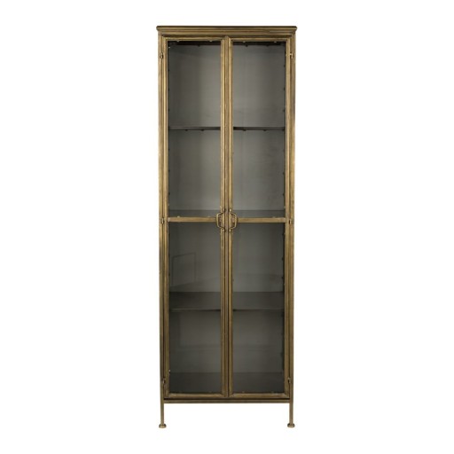 Vitrină aurie din metal 64x184 cm Gertlush – Dutchbone