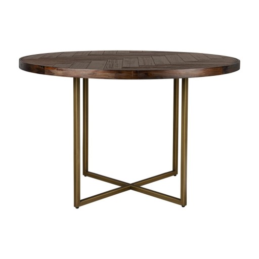 Masă de dining rotundă cu aspect de lemn de acacia ø 120 cm Class – Dutchbone