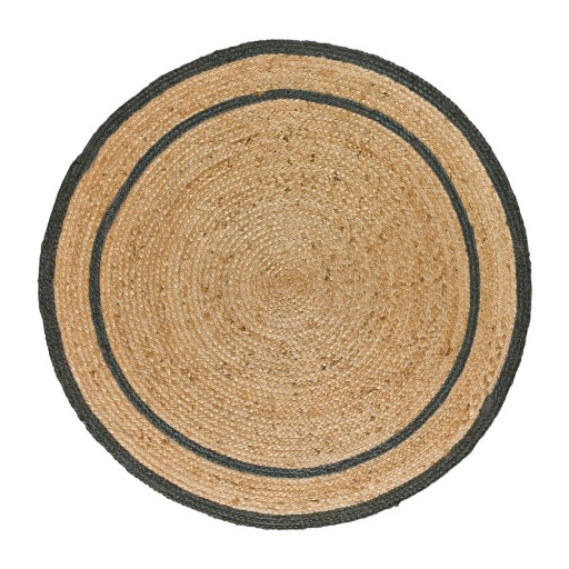 Covor gri-natural rotund ø 90 cm Mahon – Universal