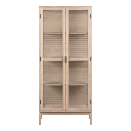 Vitrină cu aspect de lemn de stejar 80x180 cm Linley – Actona