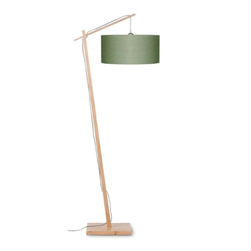 Lampadar din lemn de bambus Good&Mojo Andes, abajur verde