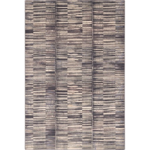 Covor gri din lână 133x180 cm Grids – Agnella