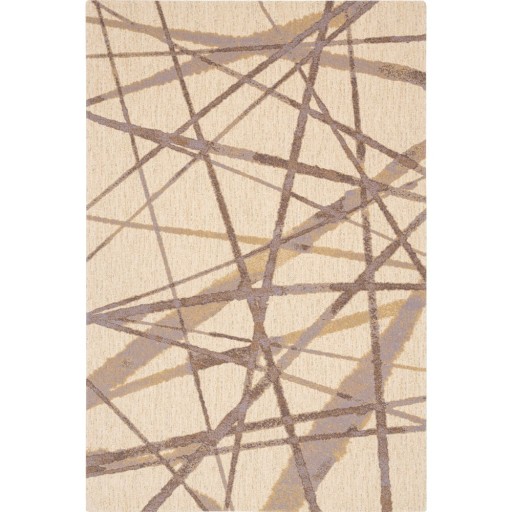 Covor bej din lână 100x180 cm Sticks – Agnella