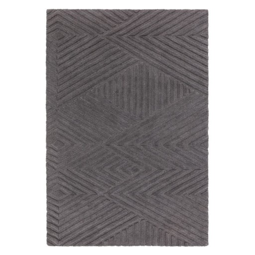 Covor gri antracit din lână 120x170 cm Hague – Asiatic Carpets