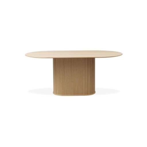 Masă de dining cu blat cu aspect de lemn de stejar 95x180 cm Nola – Unique Furniture